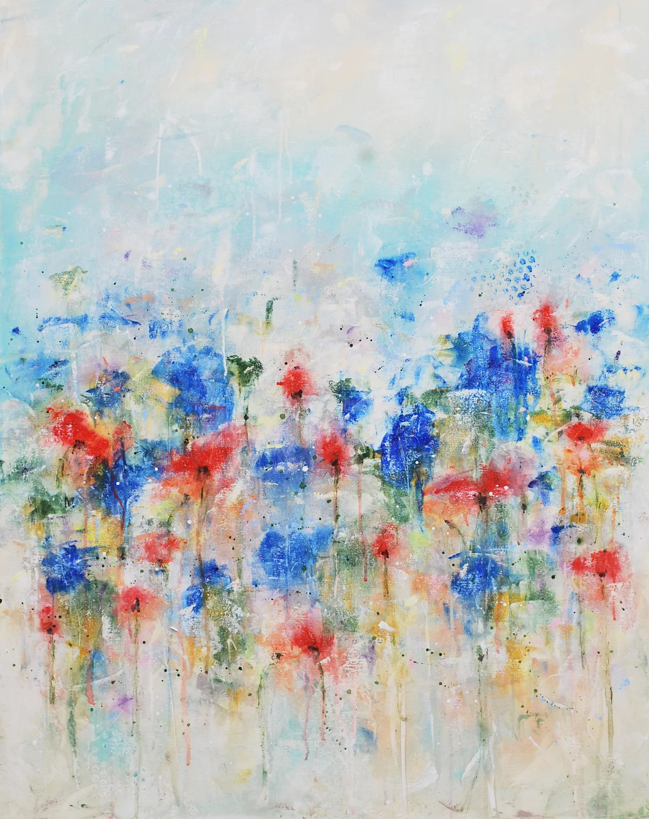 Akrylmålning Summer av Maria Nahlin