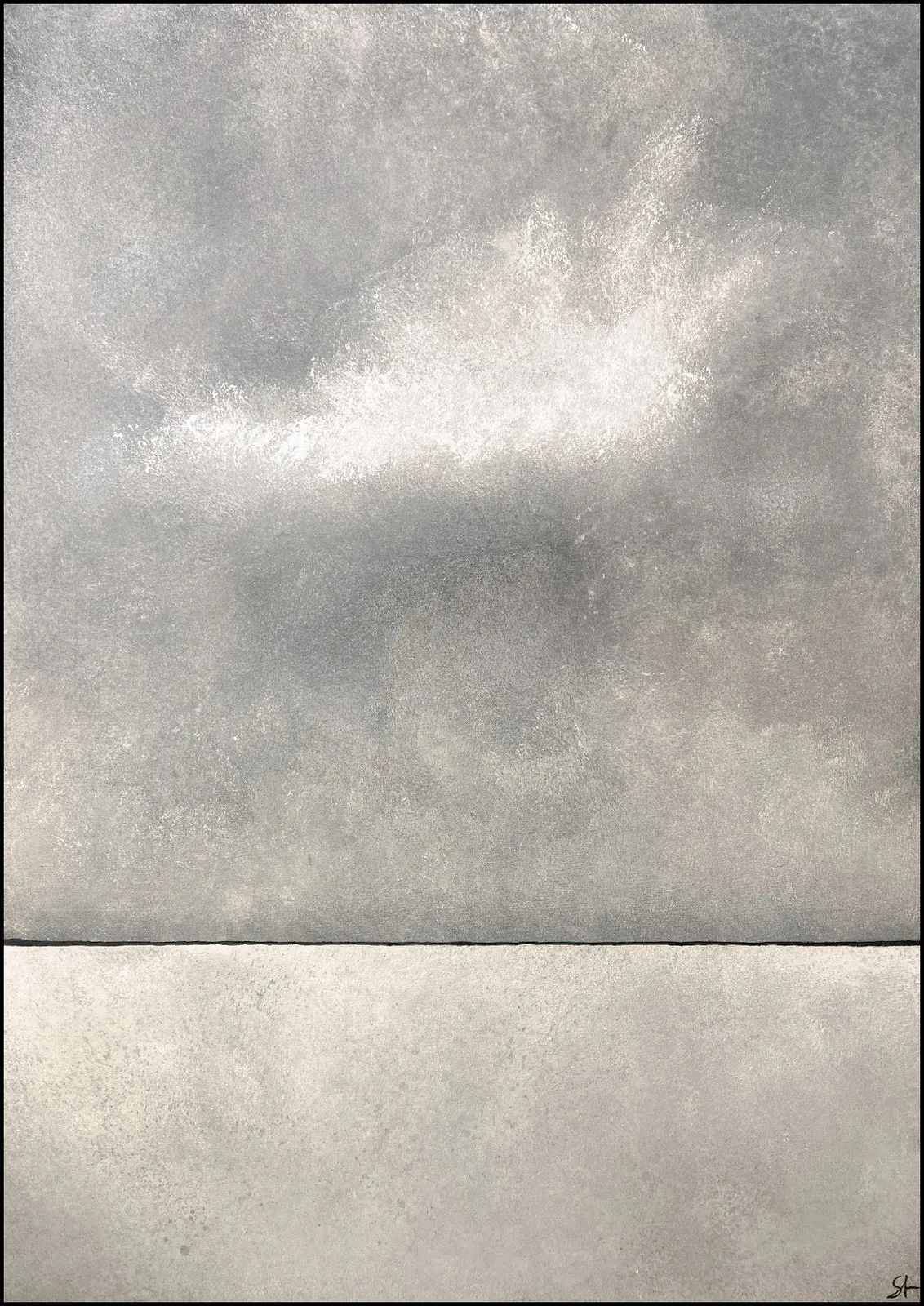 Akrylmålning No 200902, Frozen Fields av Stellan Fine Art