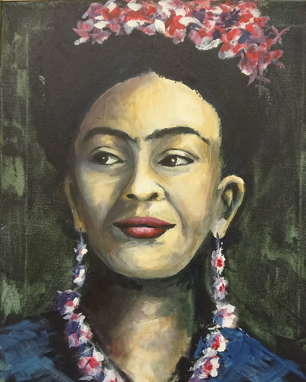 Akrylmålning Frida av Marita Edlund