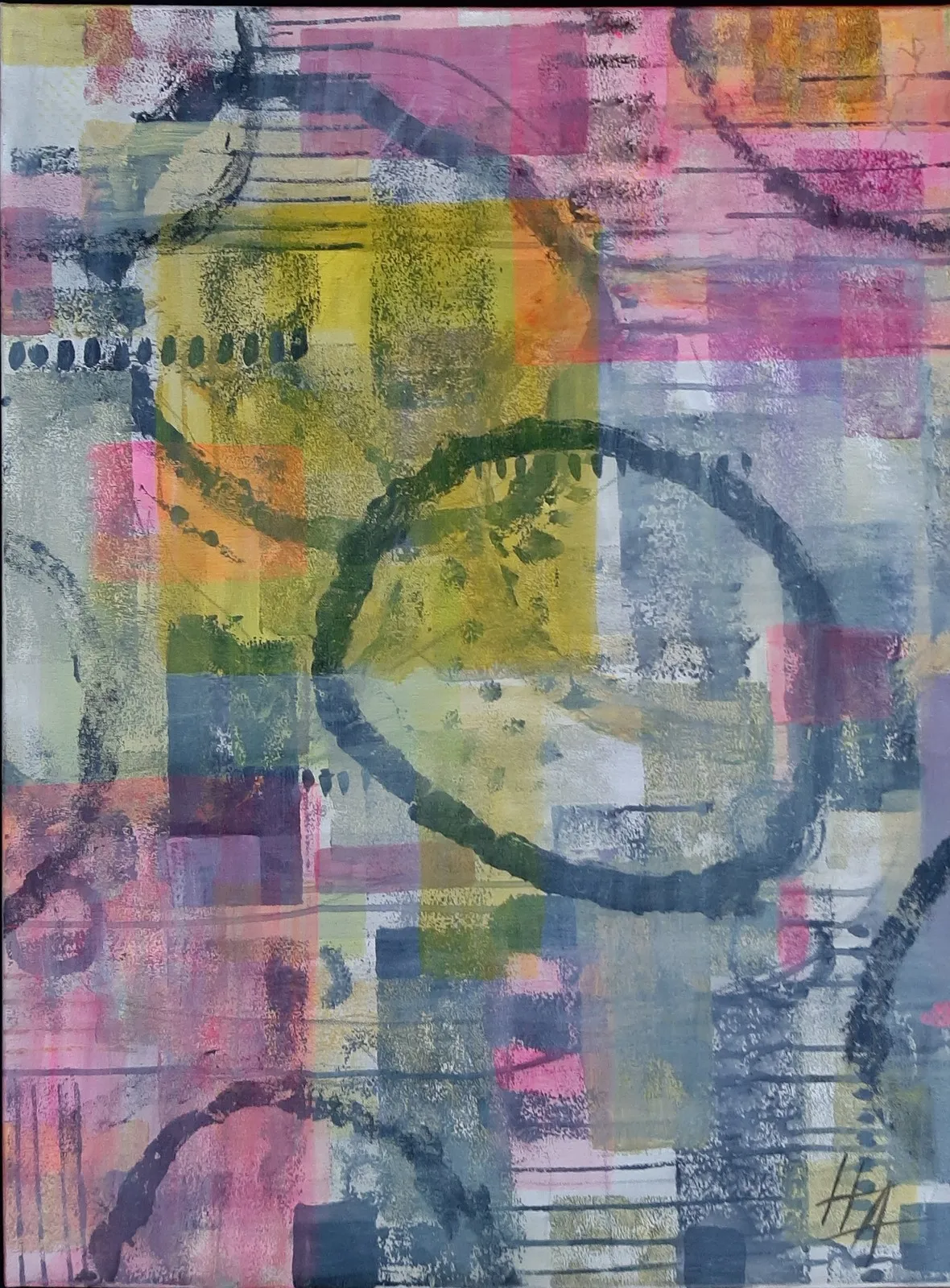 Akrylmålning Den första! av Helena Andreasson