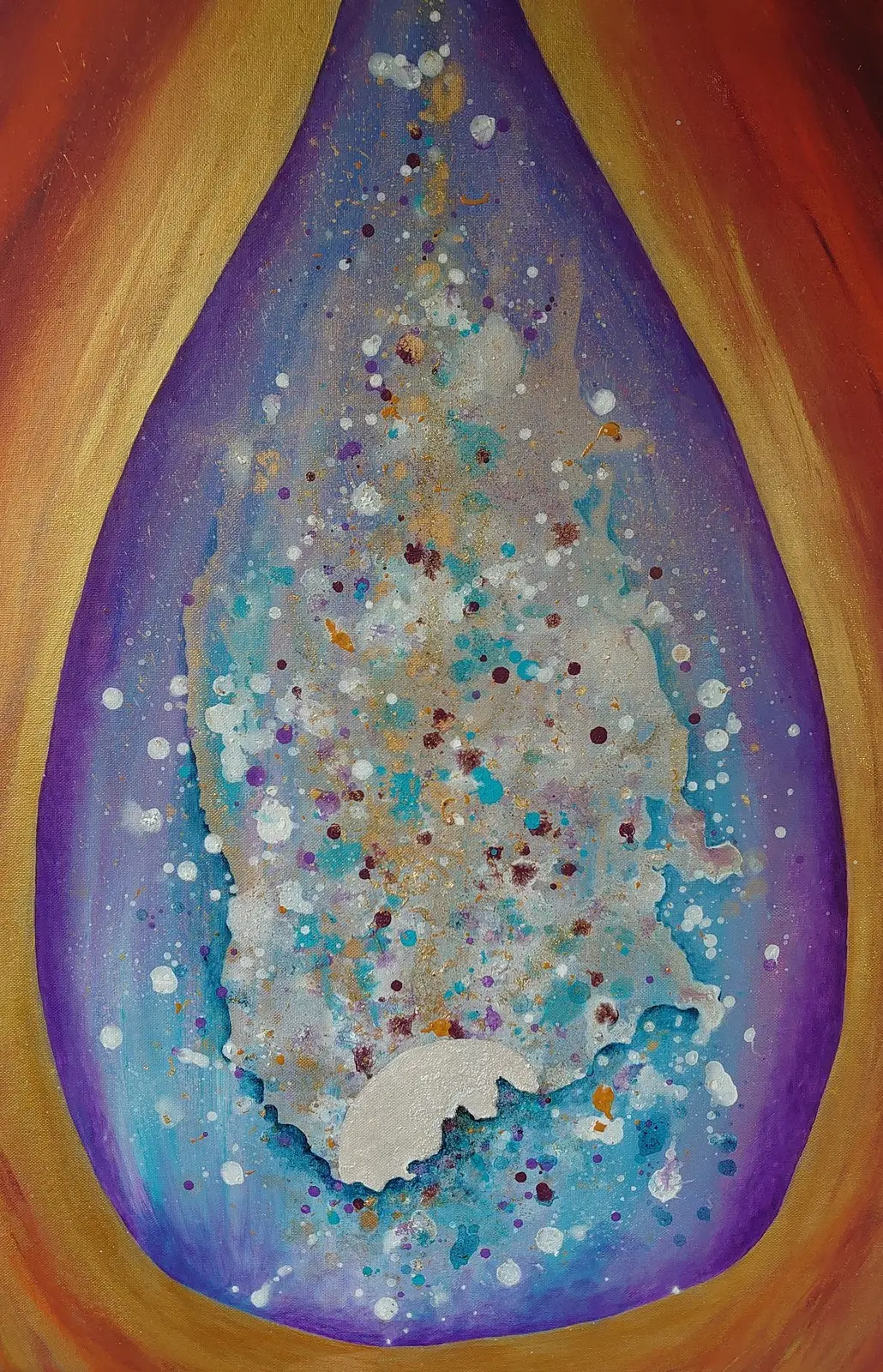 Akrylmålning En ny värld föds av Mona Lindström