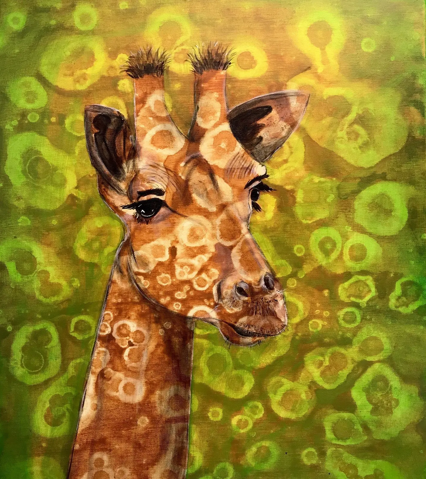 Akrylmålning Blickfång av Marie-Sofie Holmqvist