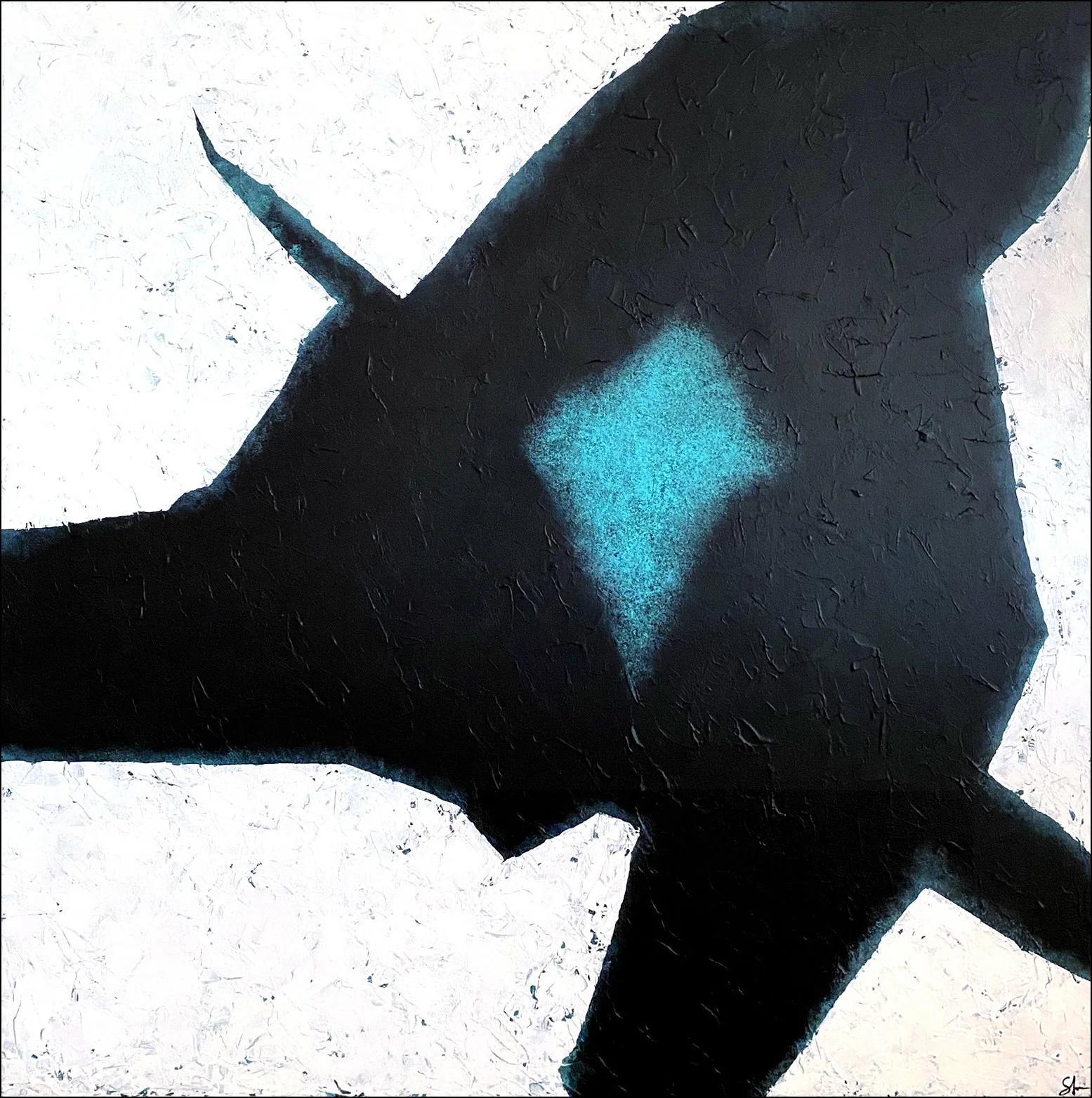 Akrylmålning No. 201001, Uncertain Object av Stellan Fine Art