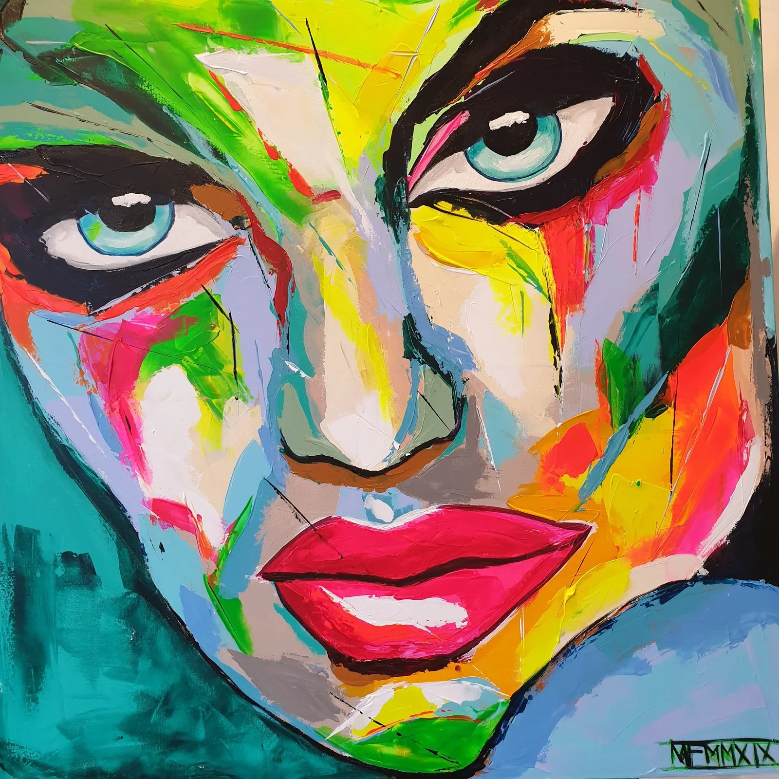 Akrylmålning Modesty II av Mia Färm