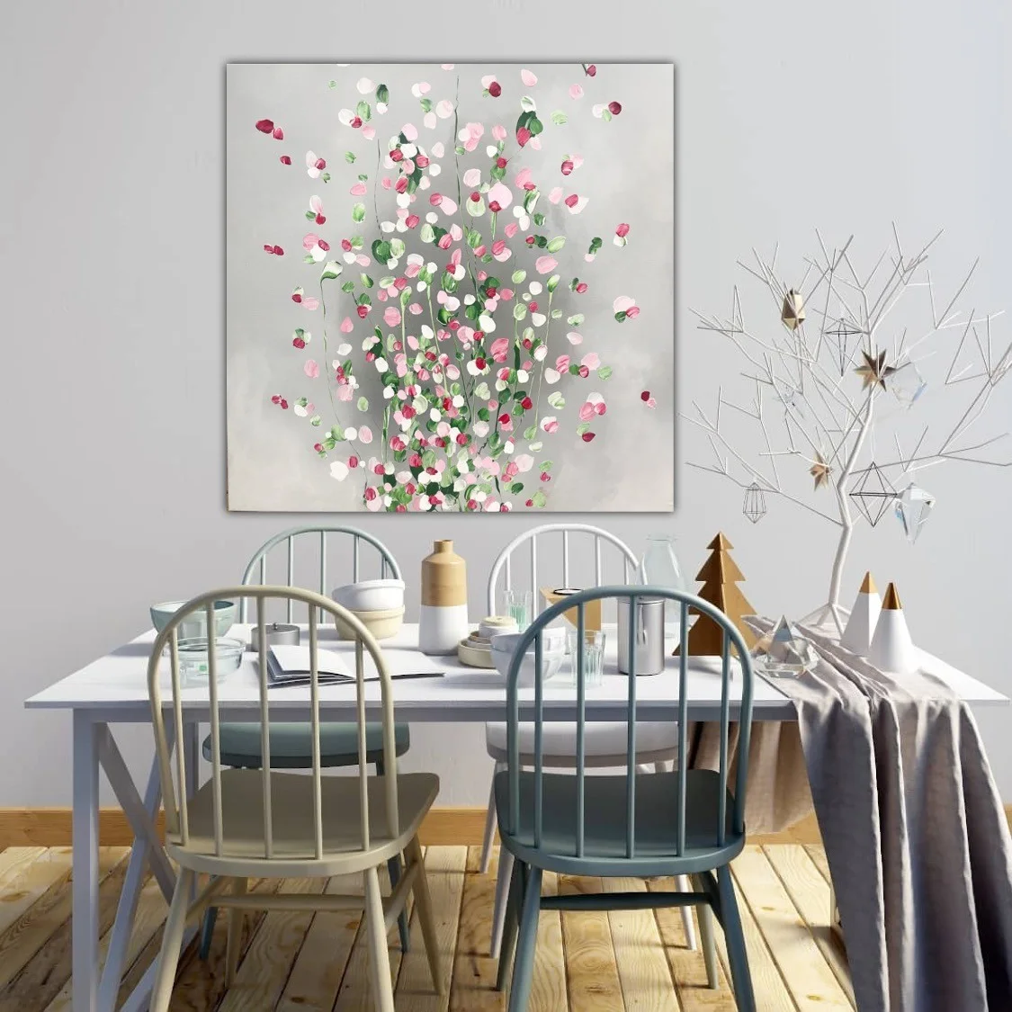 Akrylmålning PETALI DI ROSA av Anna Artistockholm Brandt