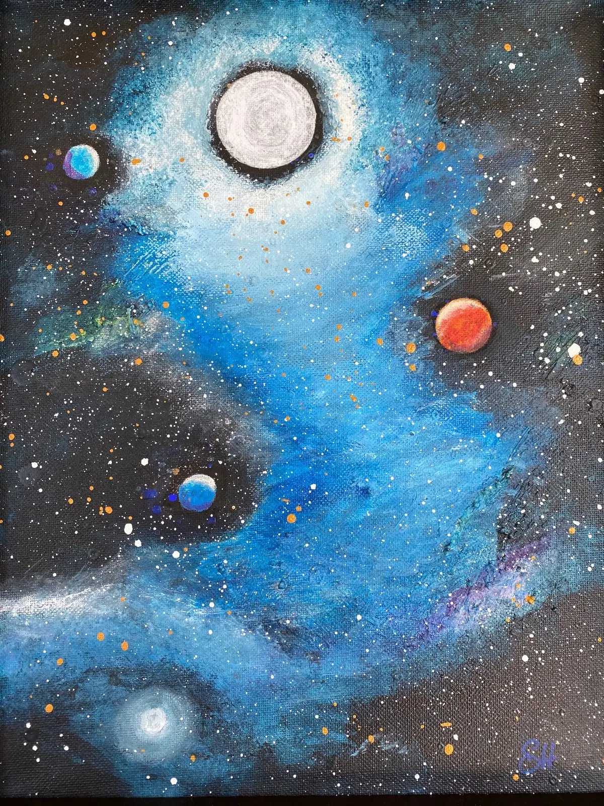 Akrylmålning Kraften finns av Solveig Haugen