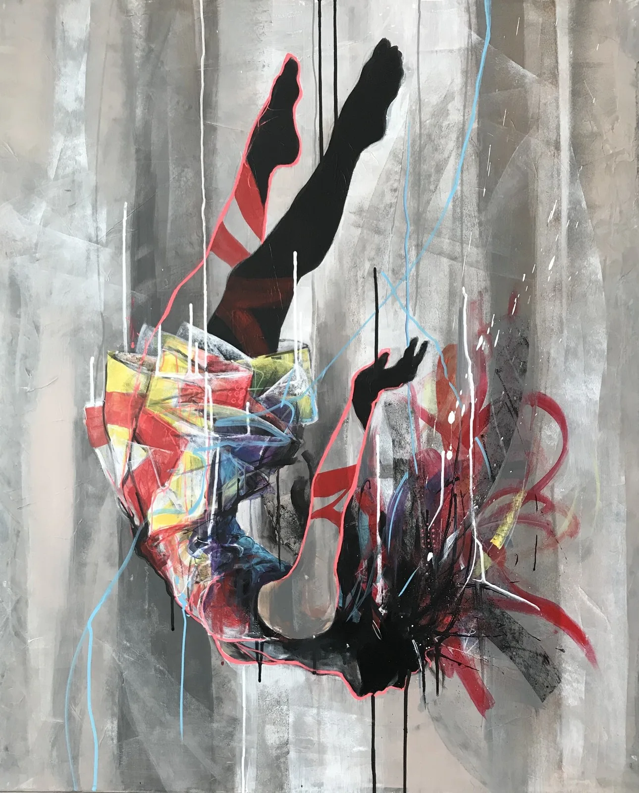 Akrylmålning Reverse av Kicki Edgren