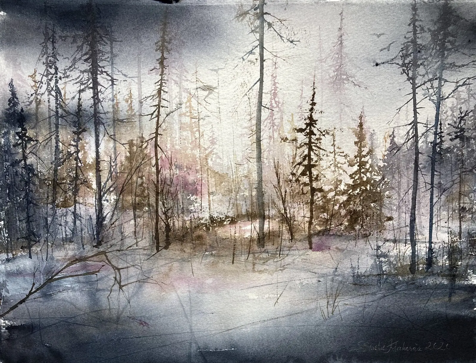 Akvarell av Emelie Klockarås