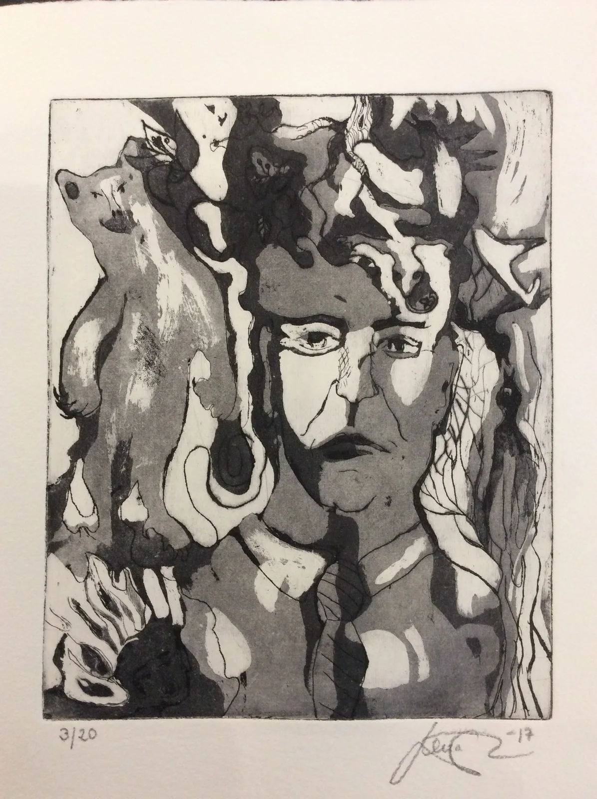 Man med slips av Lena Öhman