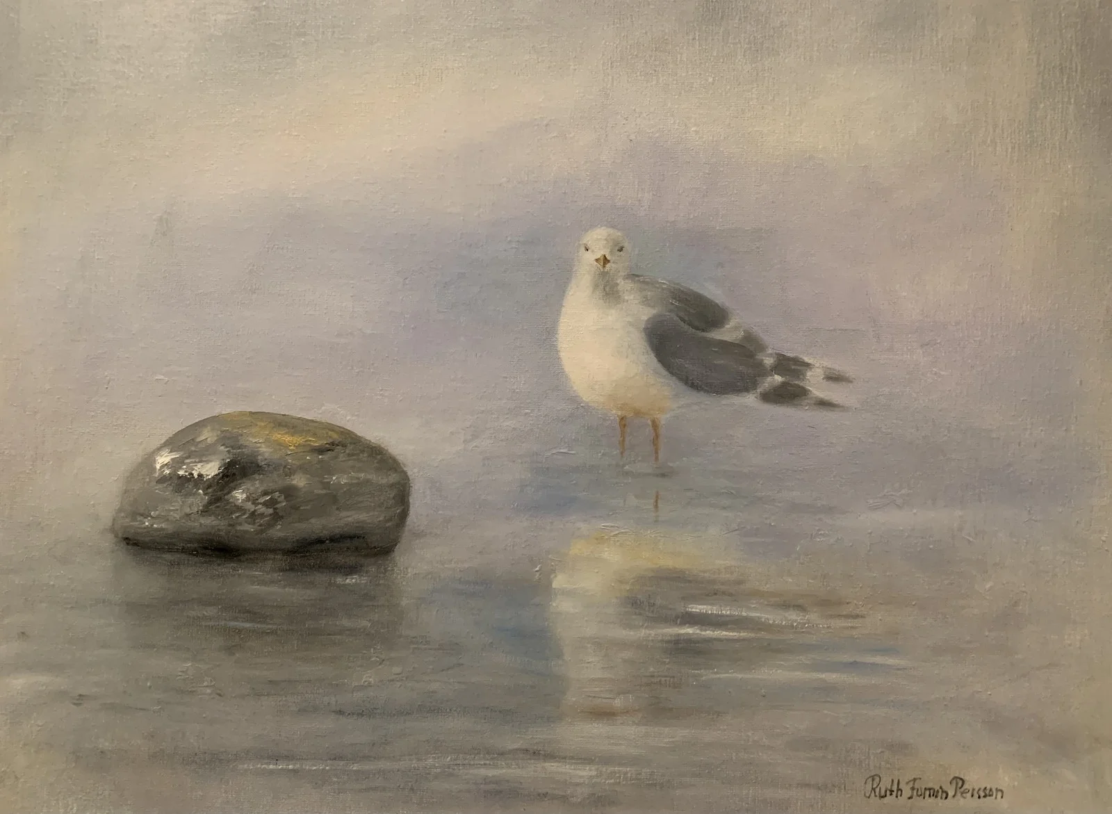 Oljemålning Himmel och hav av Ruth Fomin Persson