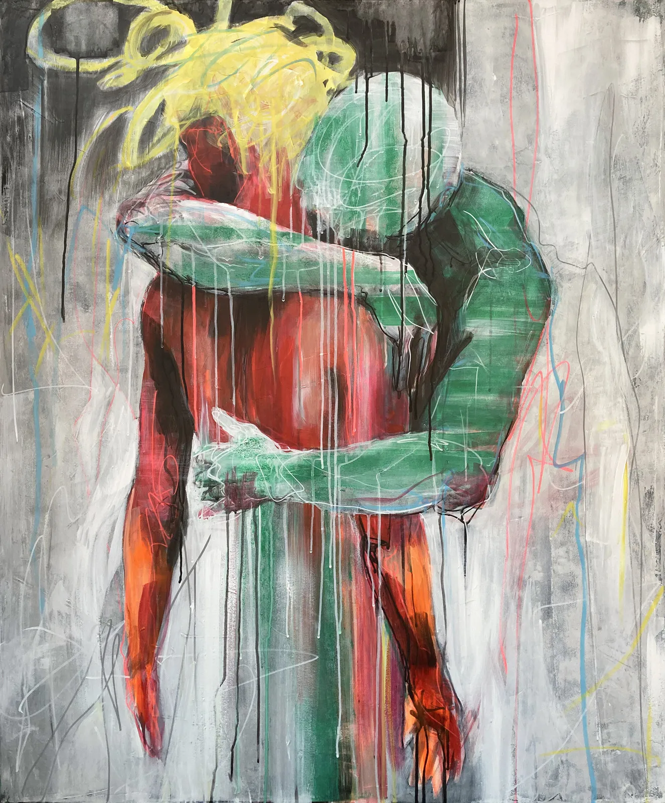 Akrylmålning Hug av Kicki Edgren