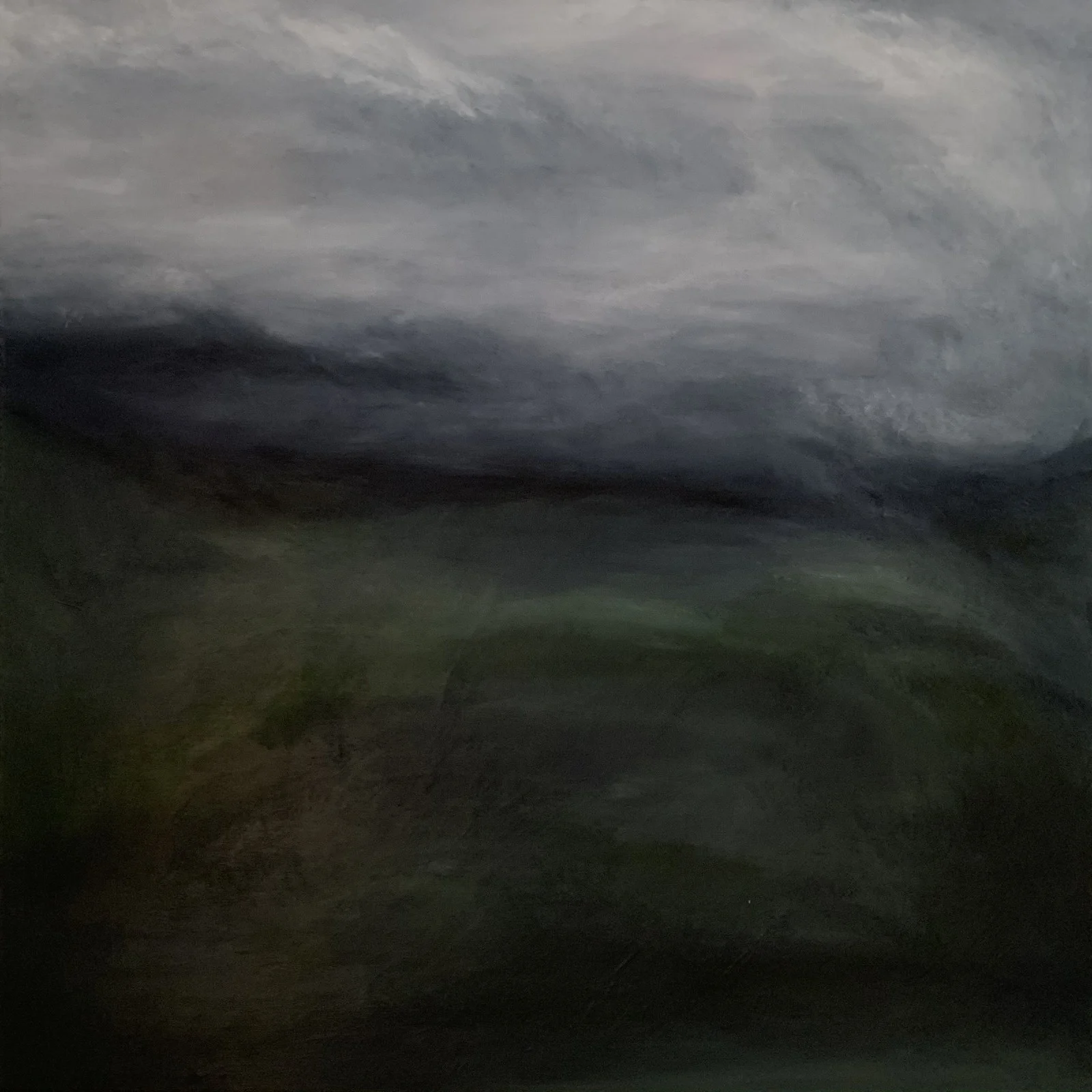 Akrylmålning Misty Treetops 1.3 av Peter Frejeberg