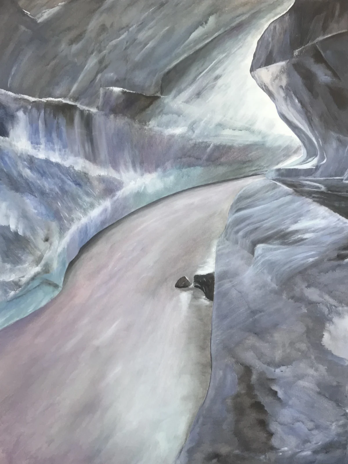 Akrylmålning Ljuset i tunneln av Bo Rydén