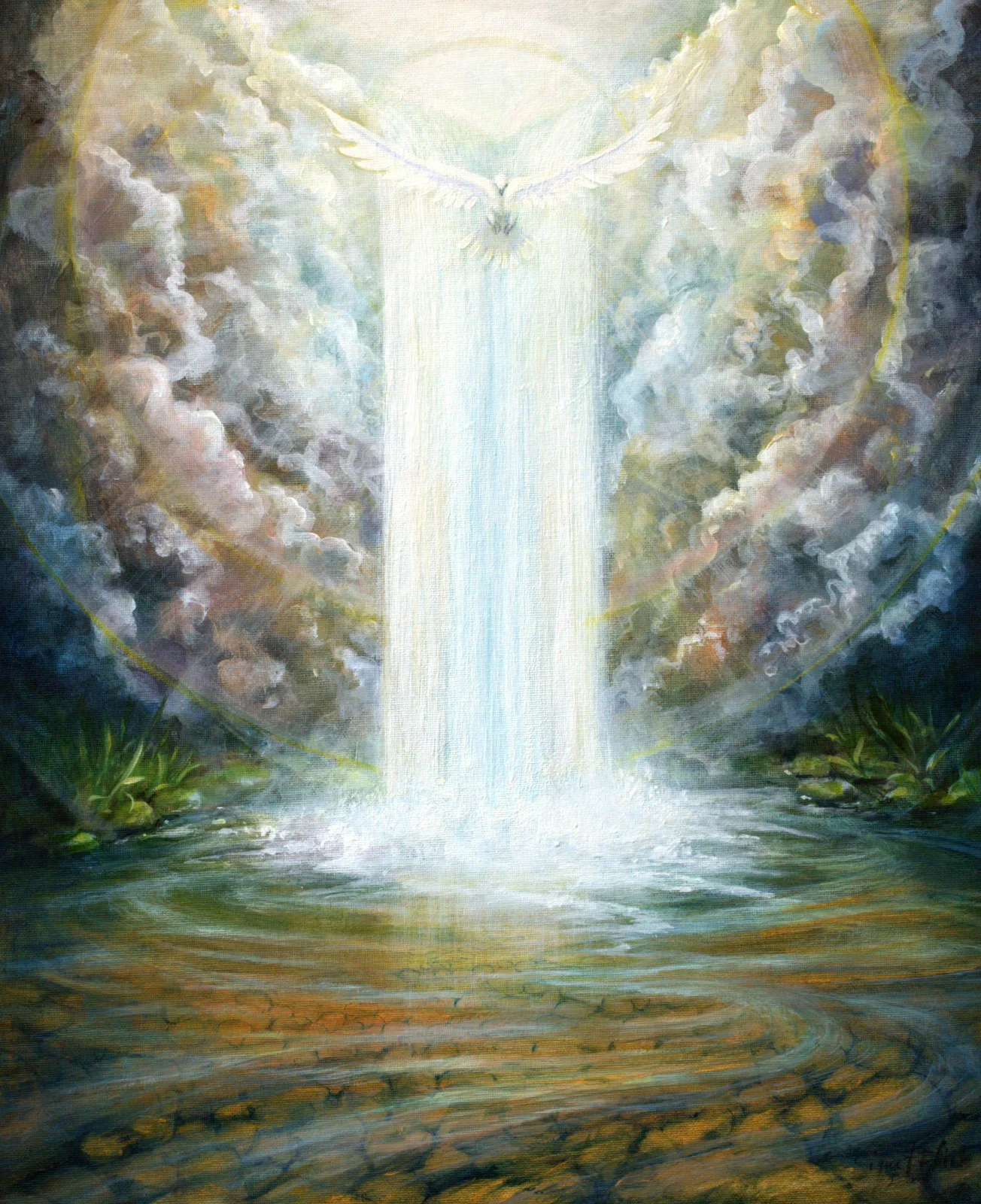 Akrylmålning Levande vatten av Signe Flink