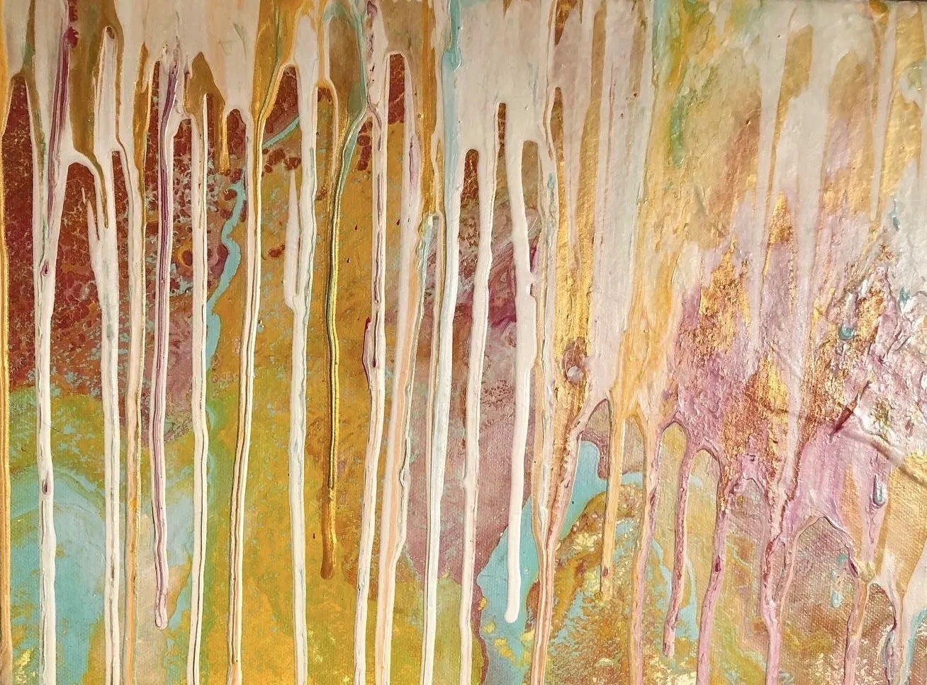 Akrylmålning Melting Icecream av Jenny Elofsdotter Ericsson