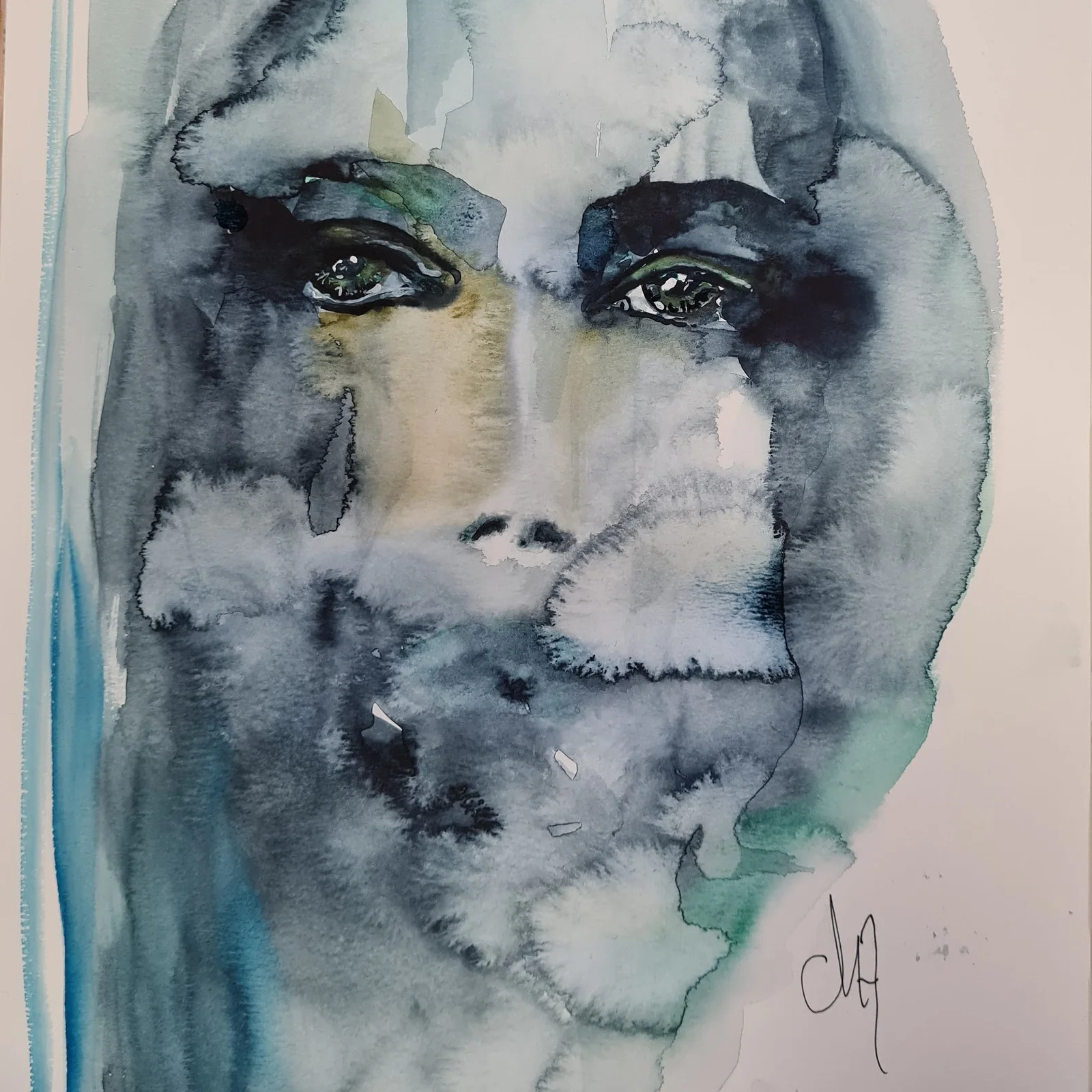 Akvarell Sorgen inom oss av Marika Andersson