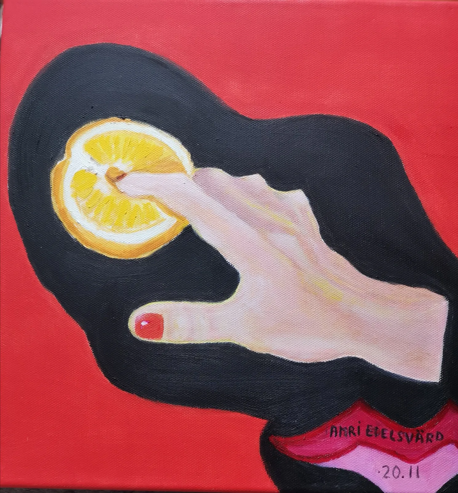 Oljemålning APELSIN av Amri Margareta Edelsvärd