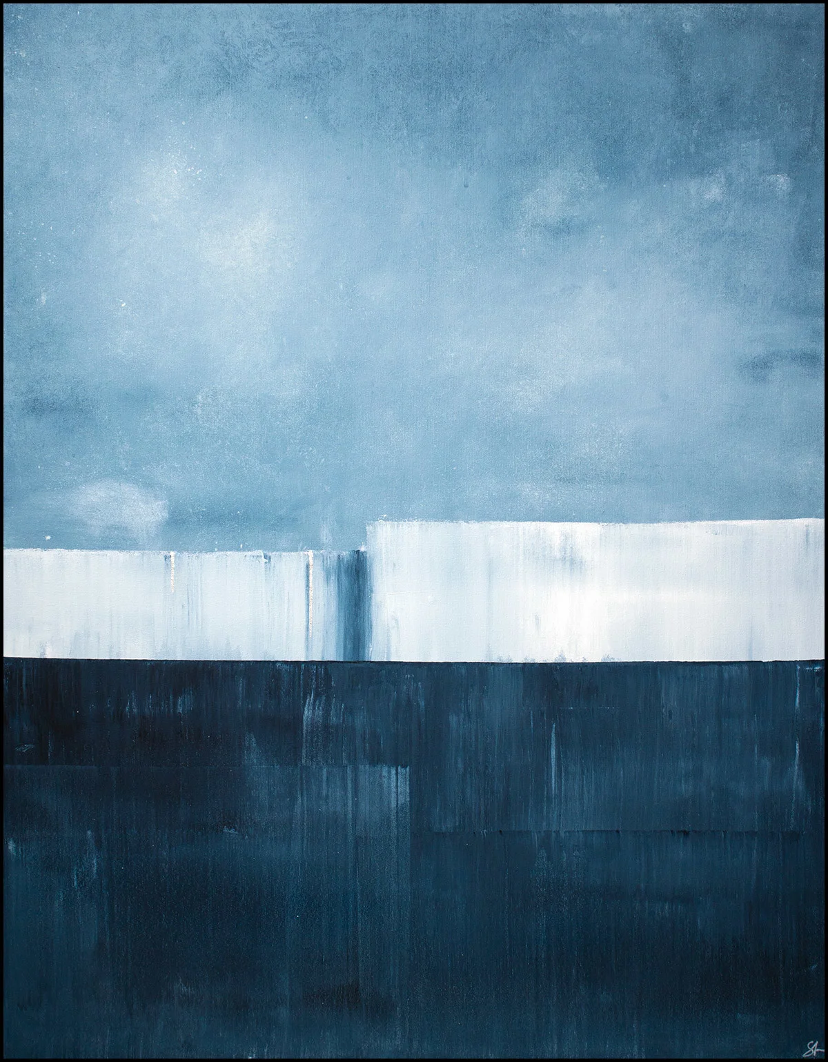 Akrylmålning No. 210301 Glacier Horizon av Stellan Fine Art
