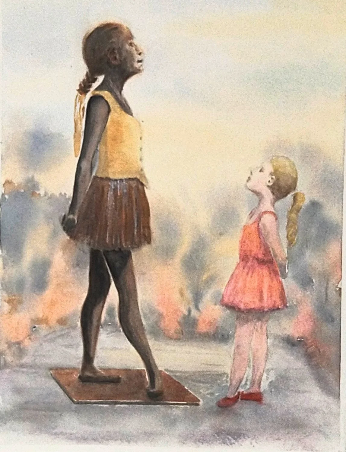 Akvarell Beundran av Silvia Gyllsdorf