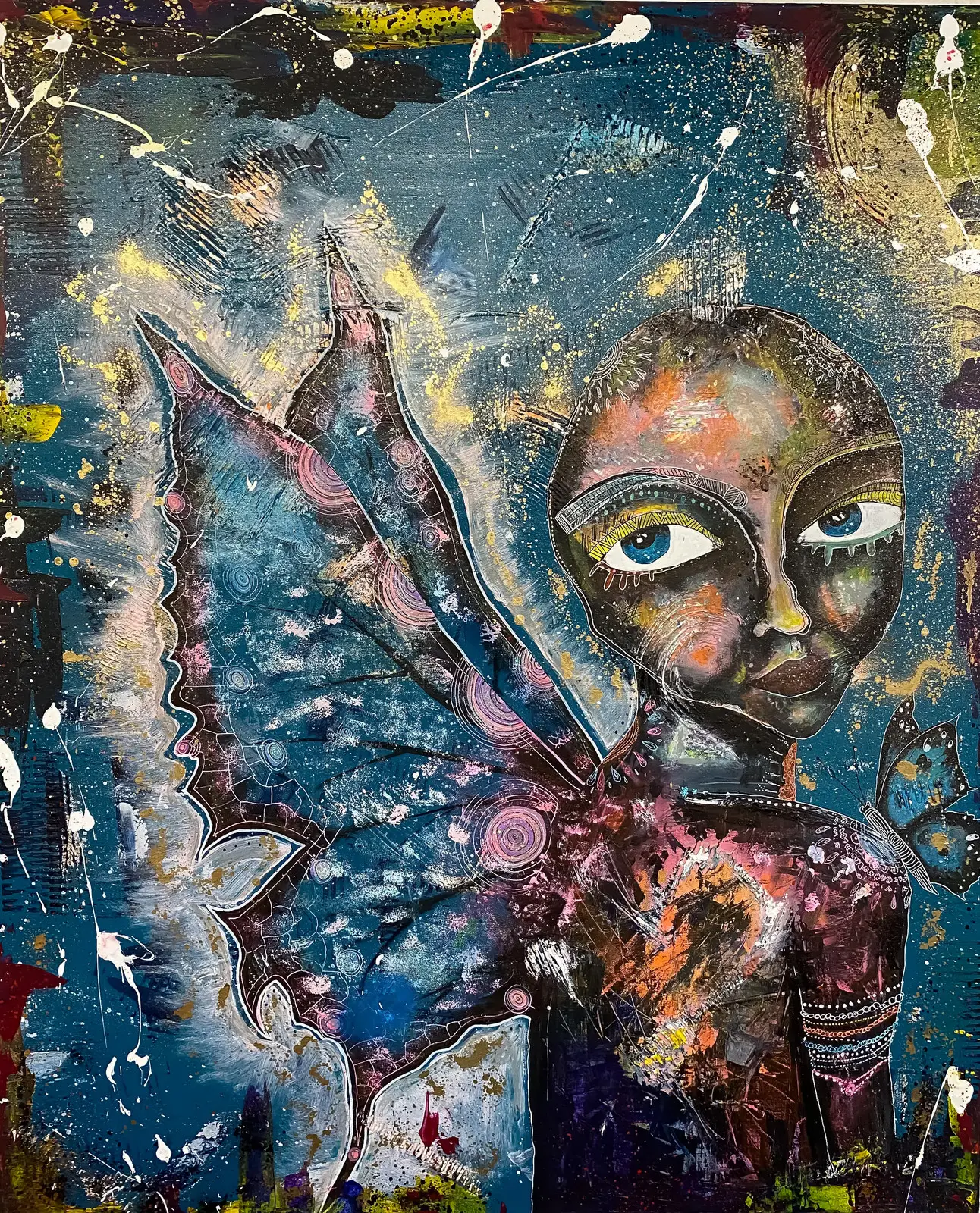 Akrylmålning Come fly with me av Emma Emanuel