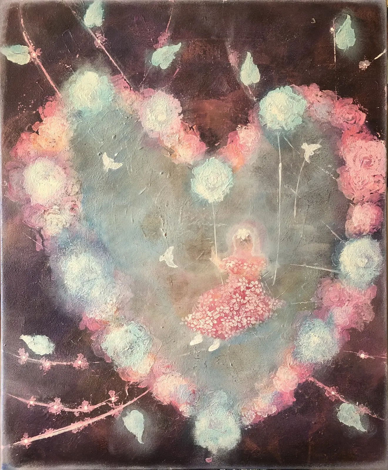 Akrylmålning Livets Gunga av Evelina Eriksson