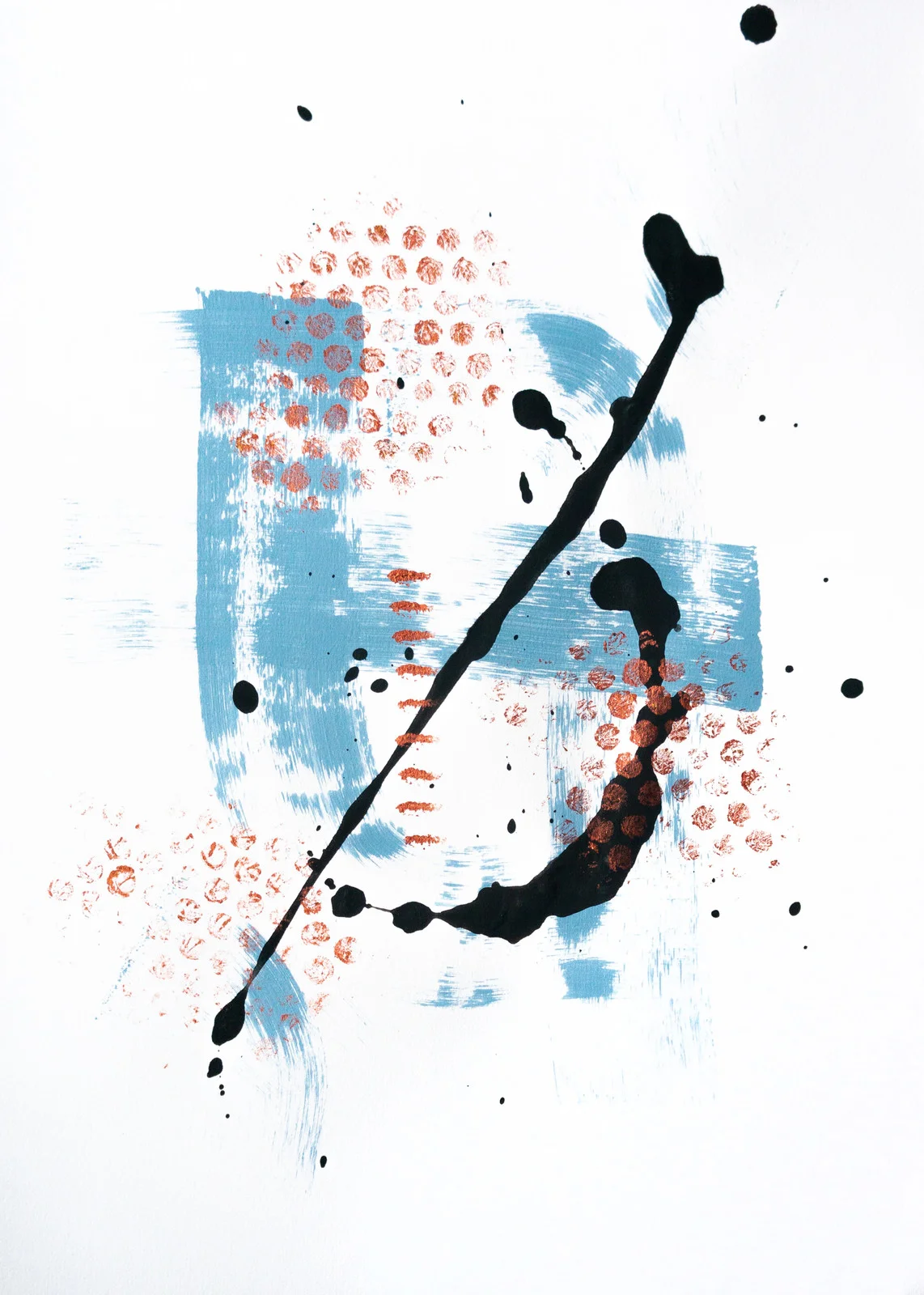 Akrylmålning Worried av Anna Norén