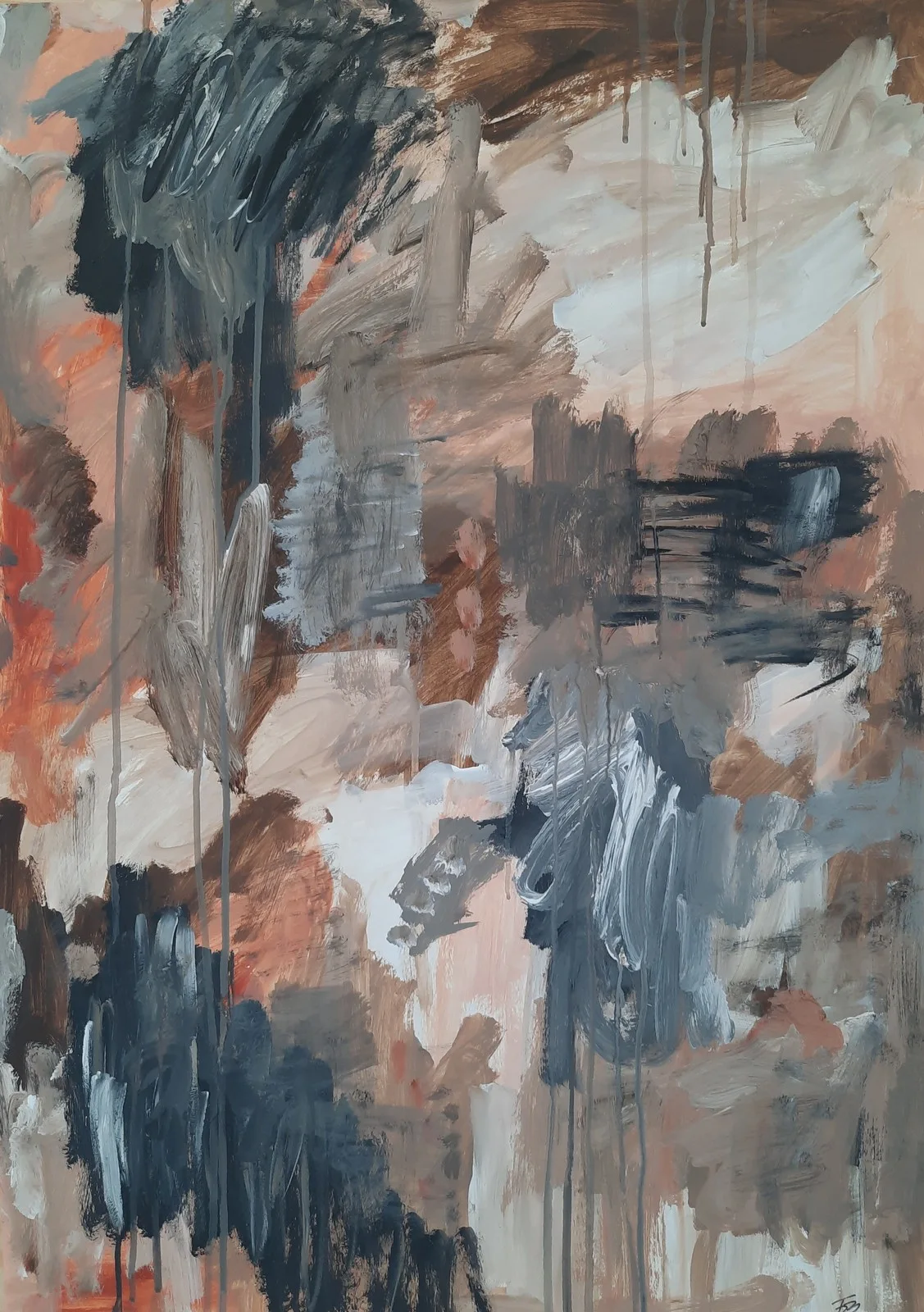 Akrylmålning Namnlös, nr 56 av Fredrik Bülow