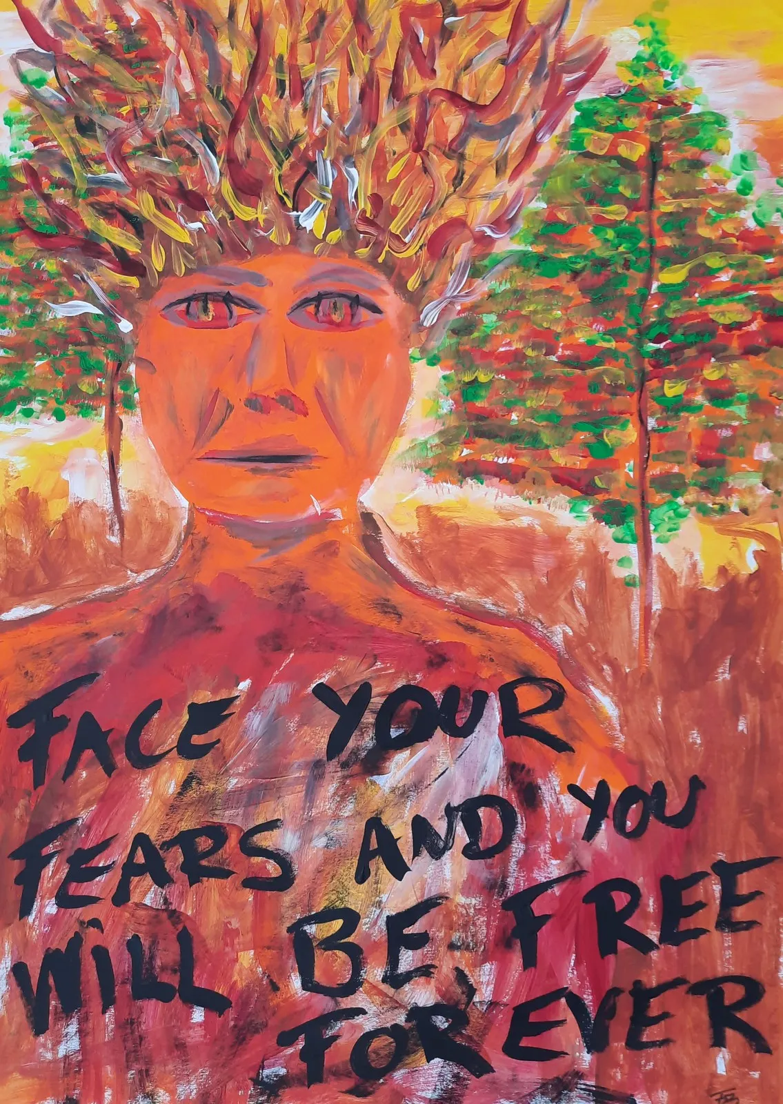 Akrylmålning Namnlös, nr 58 av Fredrik Bülow