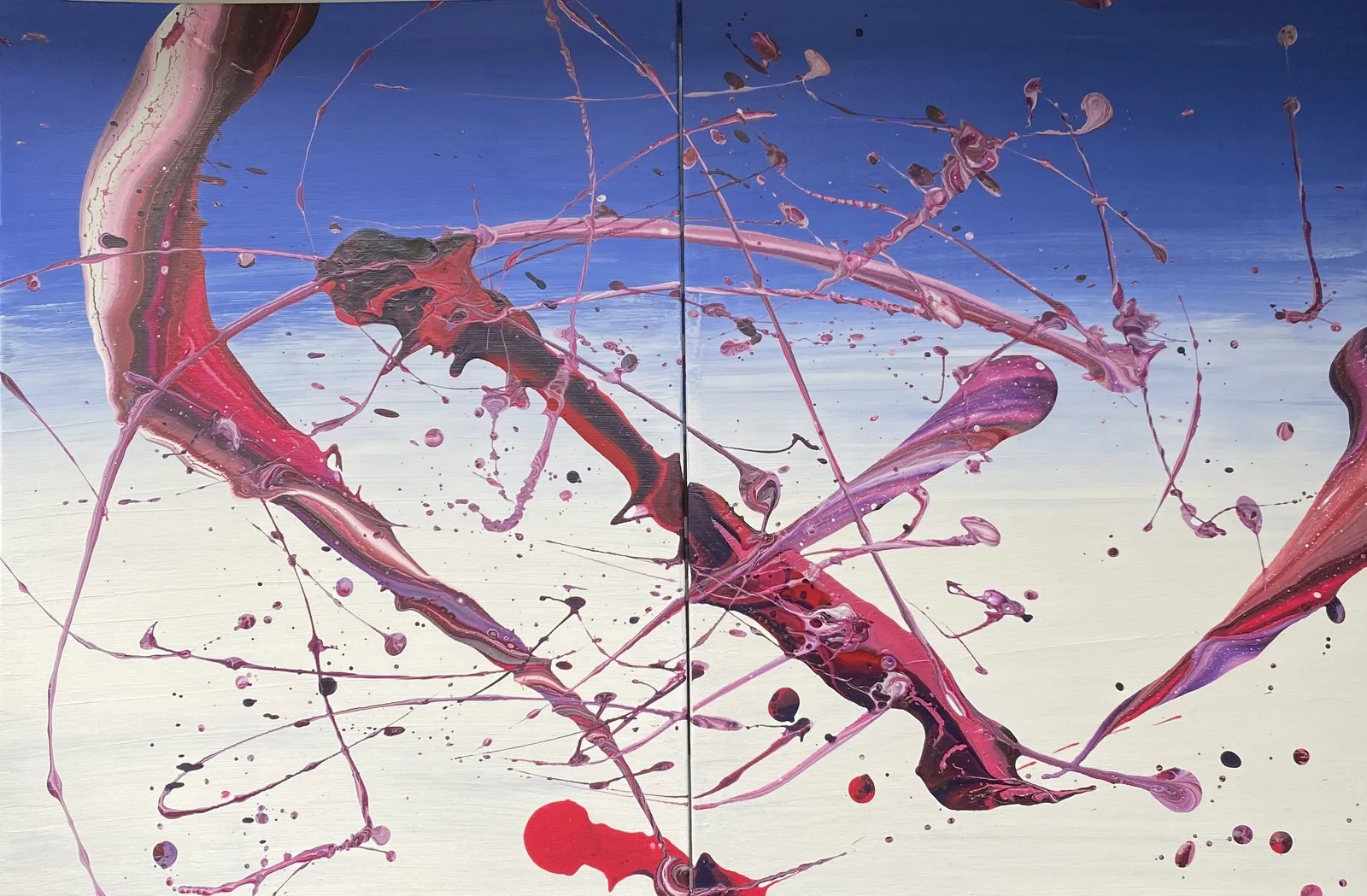 Akrylmålning 2021/18,19 av Sofia Olsson