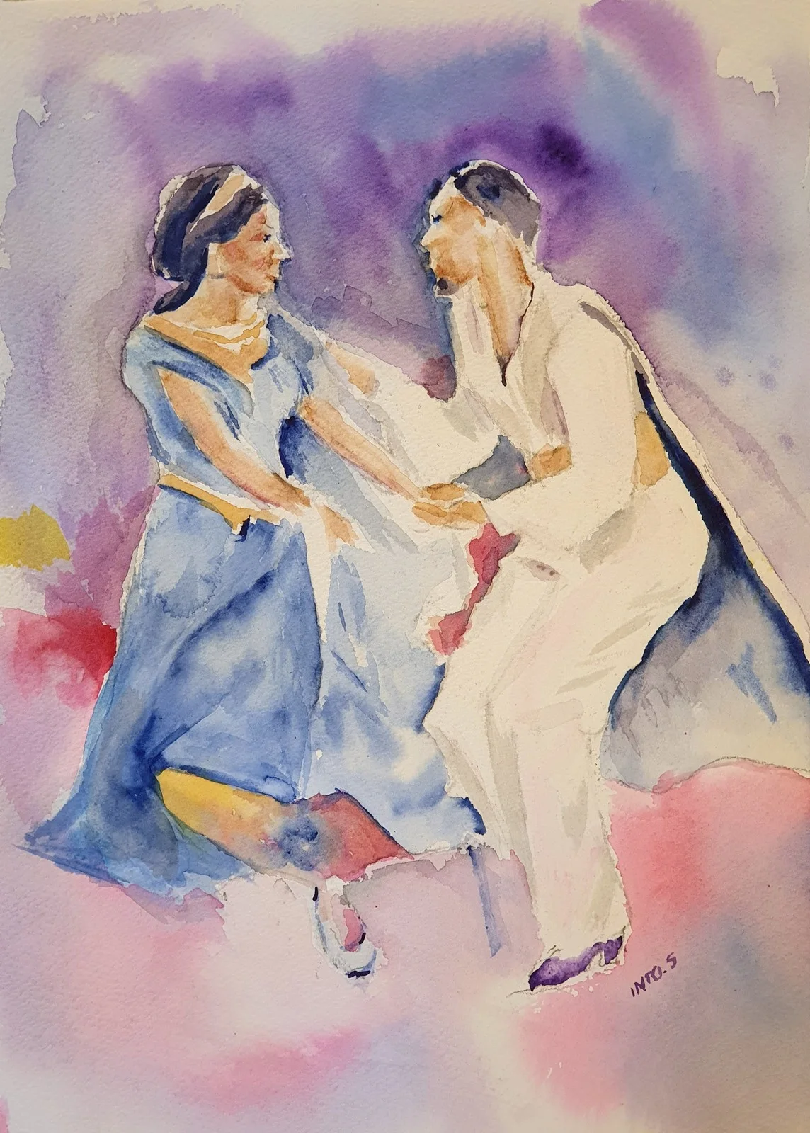 Akvarell Dance av Into Särkelä