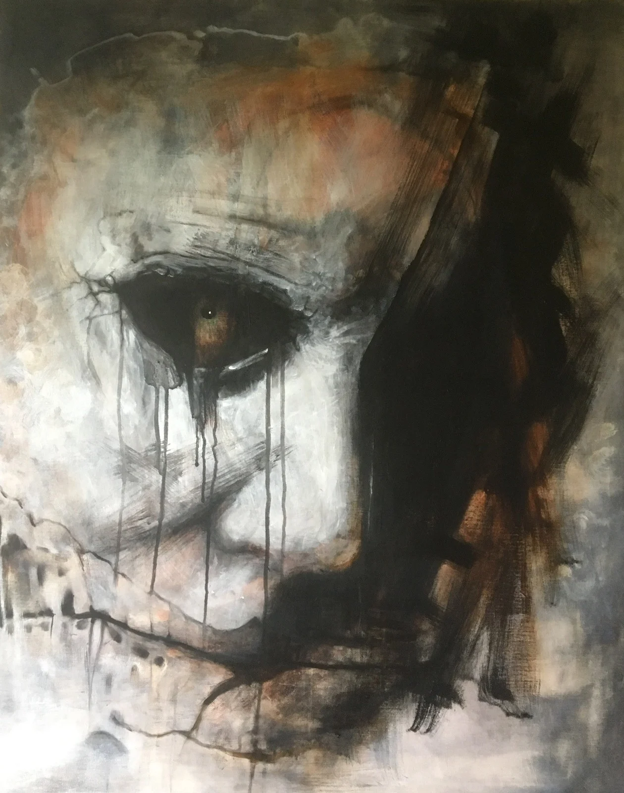 Akrylmålning Maskerad av Maria Wigert