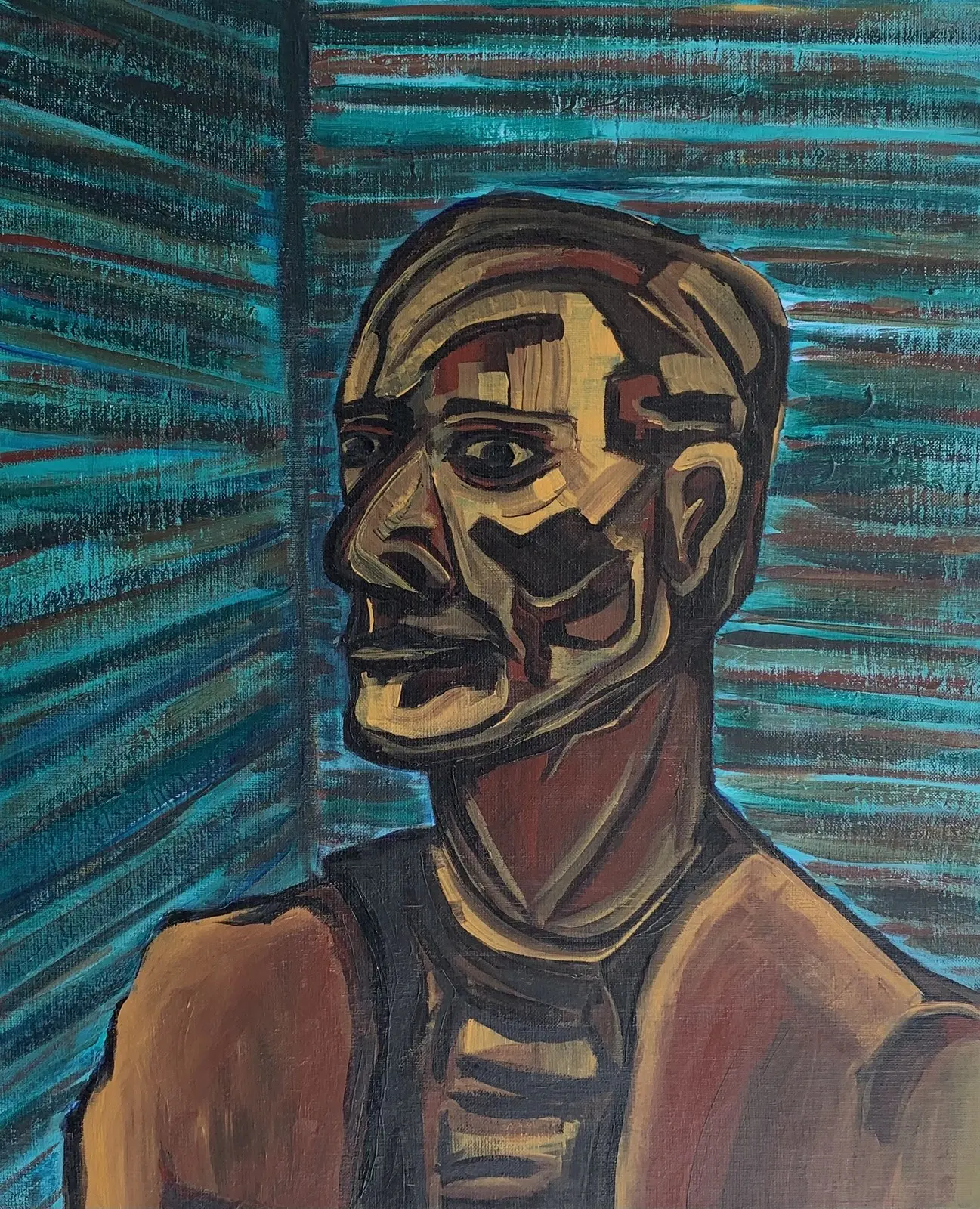 Akrylmålning Ögonkontakt. av Vilmer Hillborg