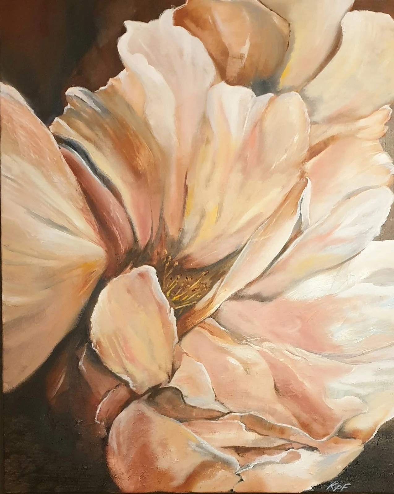 Oljemålning Luscious Pink av Kristina Phillips Foglin