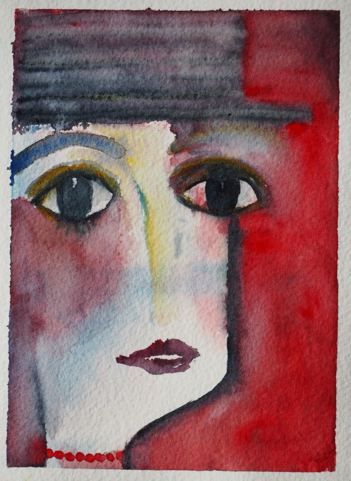 Akvarell Konterfej 1 av Maria Källberg