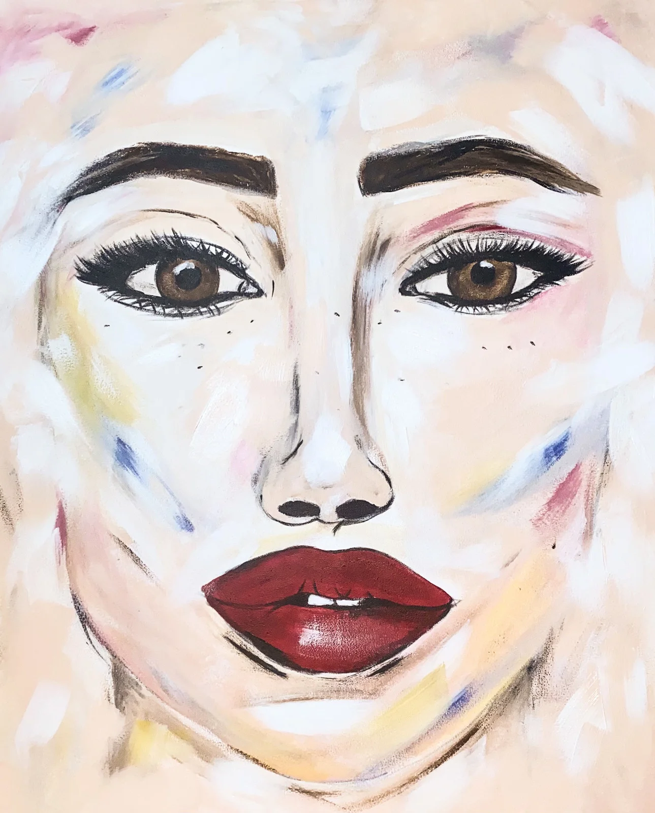 Akrylmålning Imagine that av Olivia Grundström