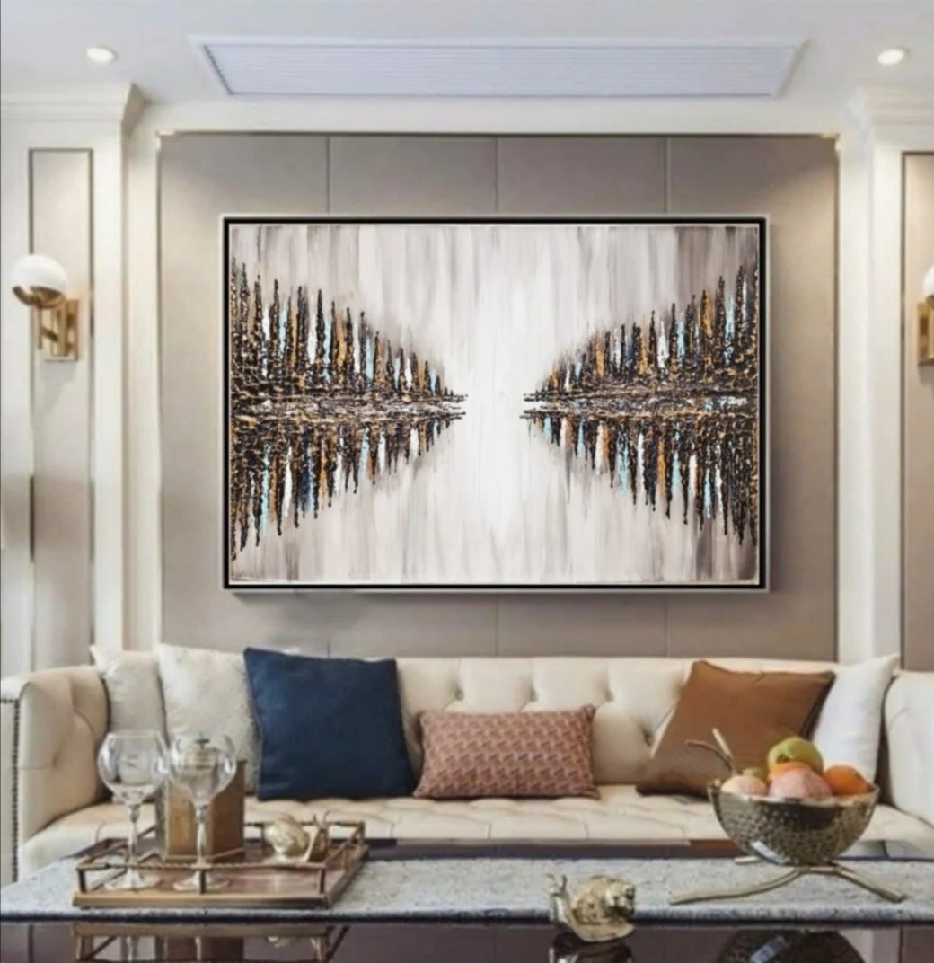 Akrylmålning Där öarn möts av Artbymiss.j