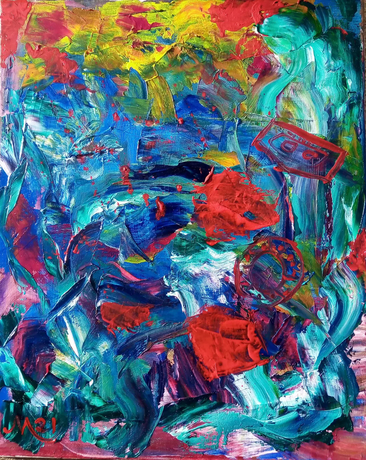 Oljemålning Affectionate av Mehran Barzegar