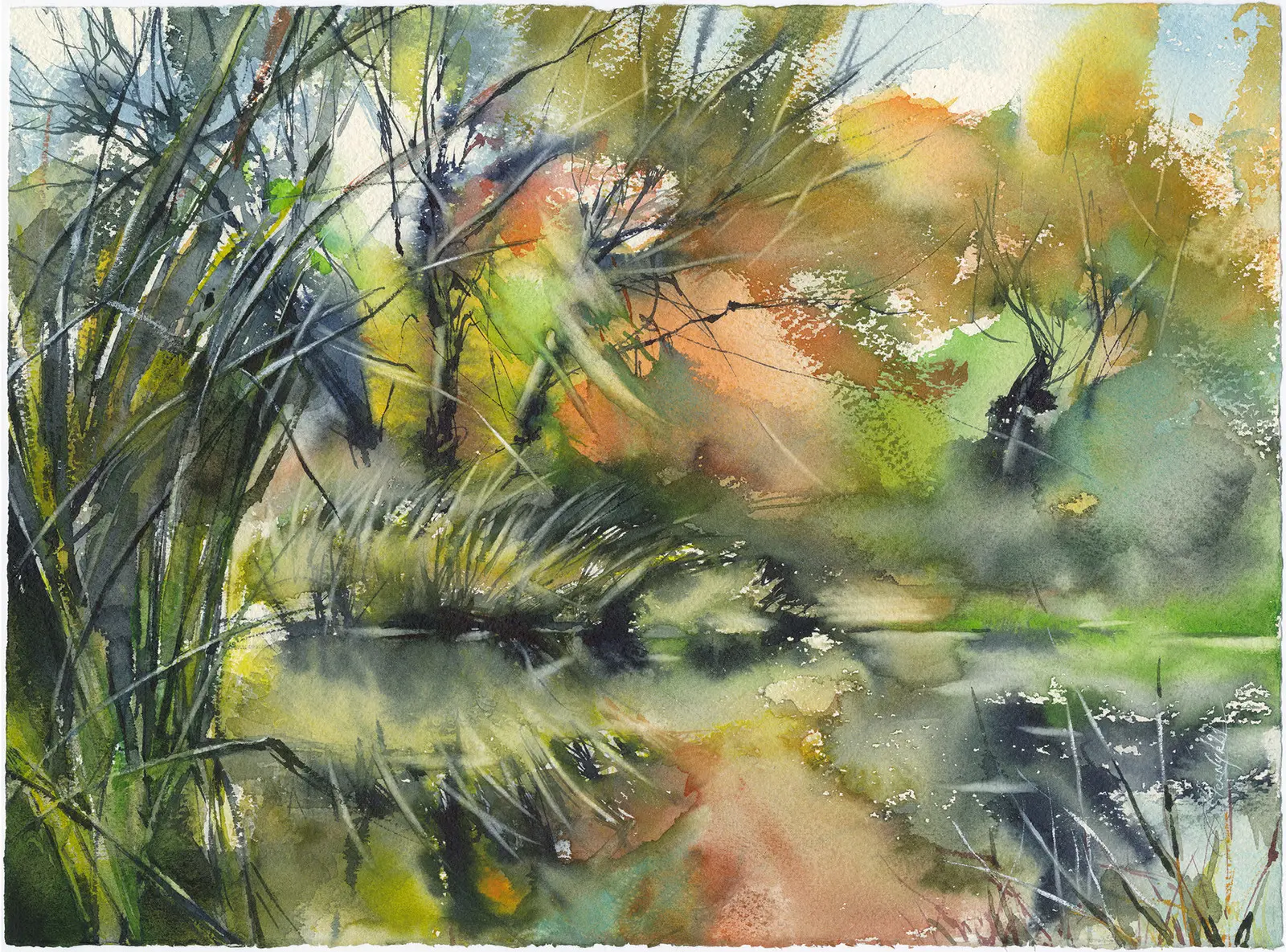 Akvarell På sjön av Olga Sternyk