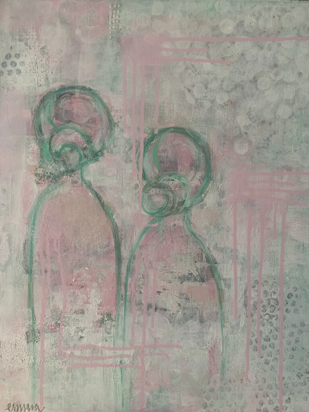 Akrylmålning Du & jag av Emma Fager Malmström