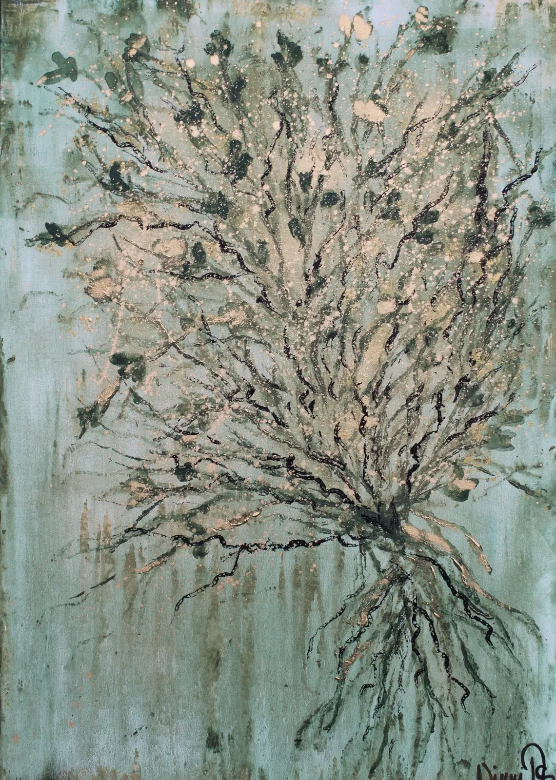 Akrylmålning Bukett av Ninni Andersson