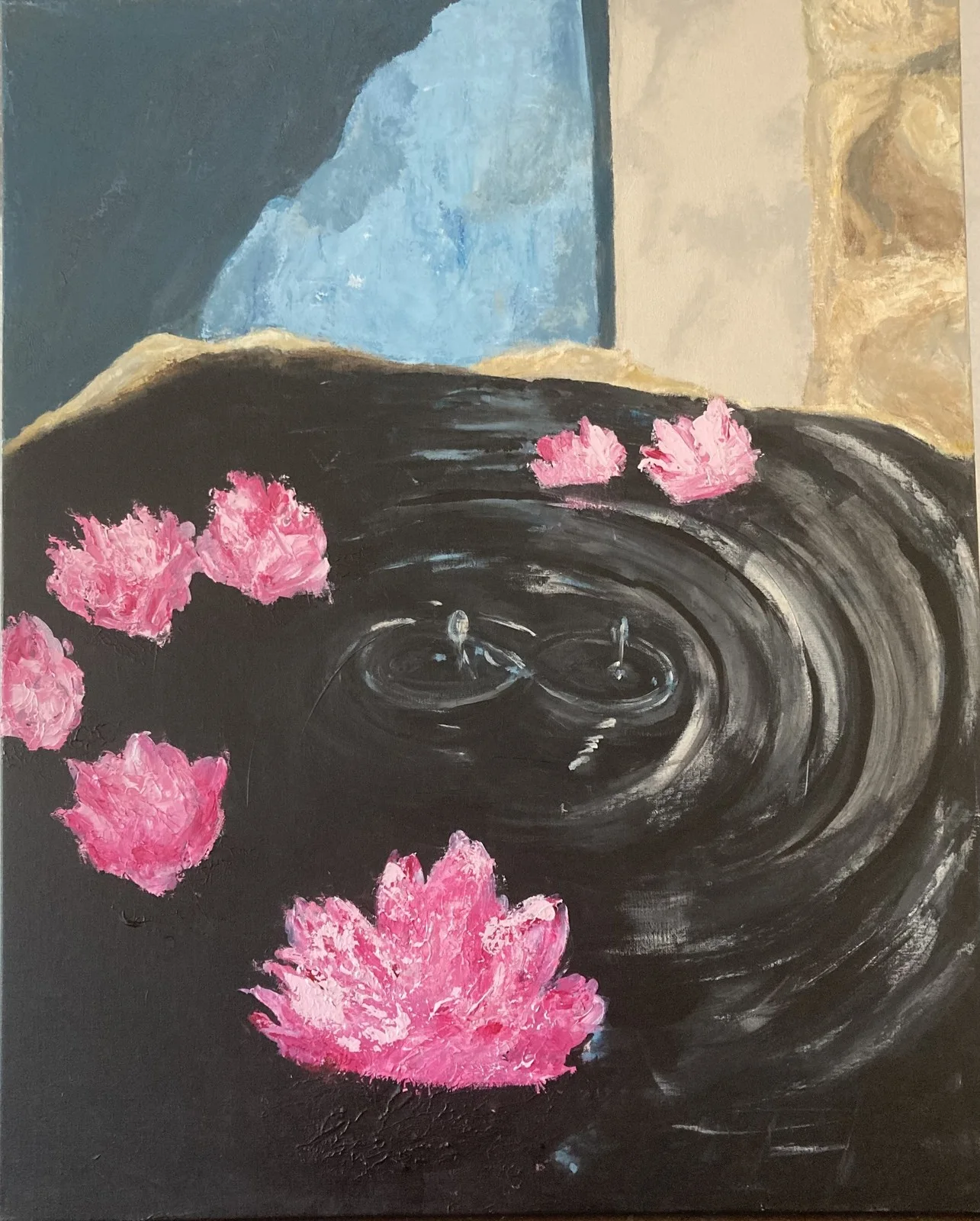 Akrylmålning Ceremony of Stillness and Motion av Lee Seger