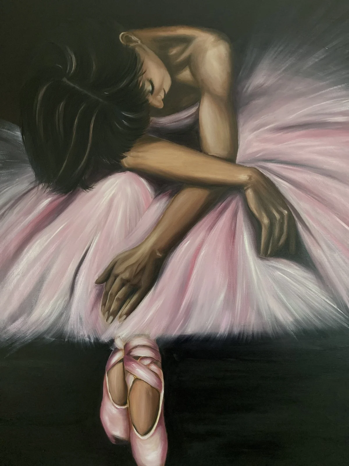 Oljemålning Ballerina av Ideh Alikhani