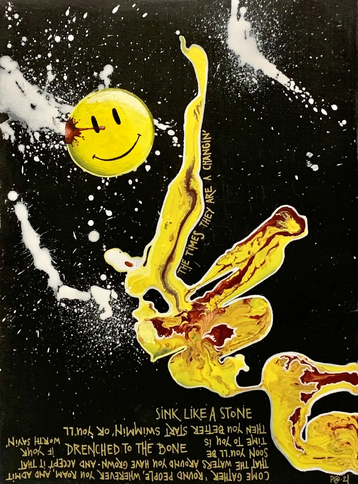 Akrylmålning Watchmen av Patricia