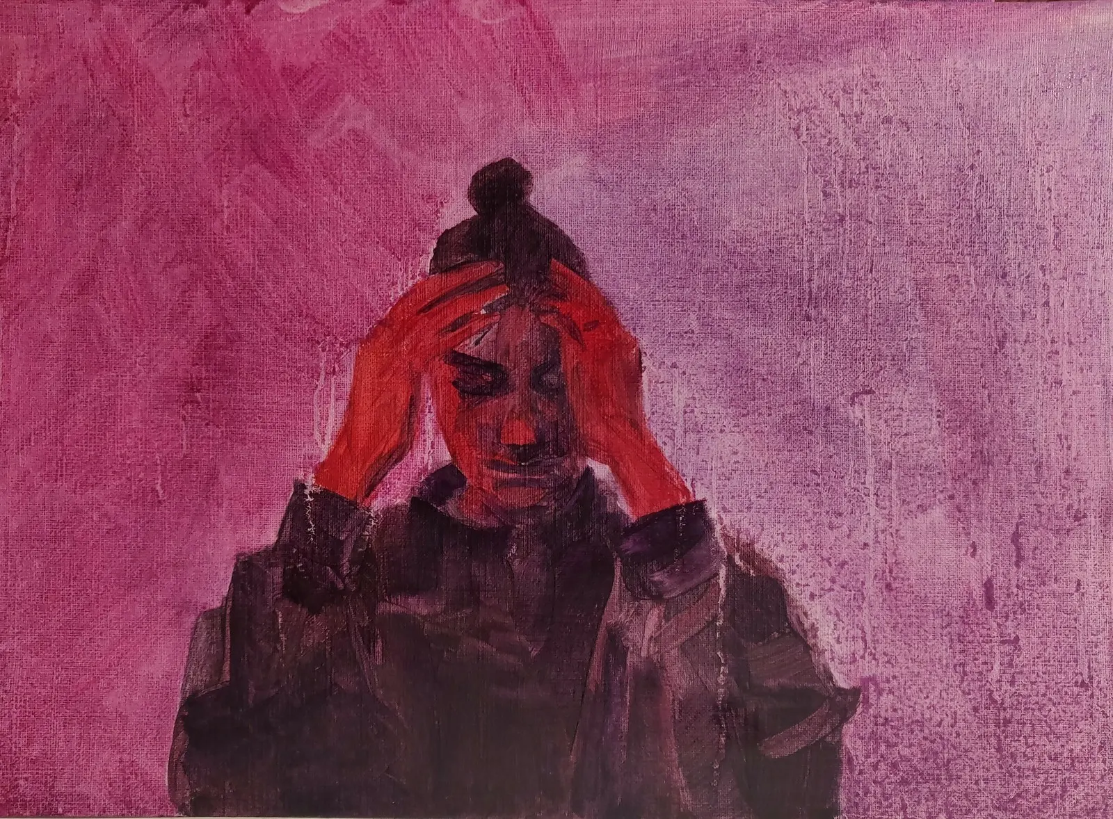 Oljemålning Rosa skimmer av Sara Pålsson