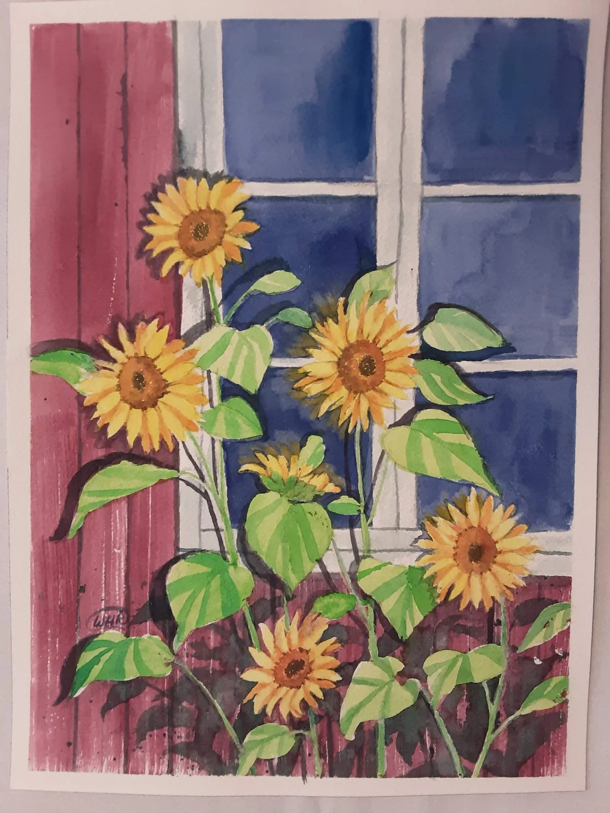 Akvarell The sunflowers av Wei Hing Rosenkvist