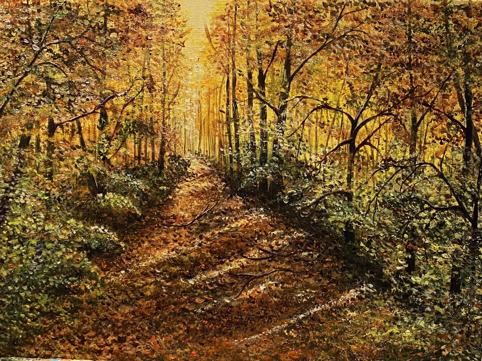 Akrylmålning Höst1 av Ideh Alikhani