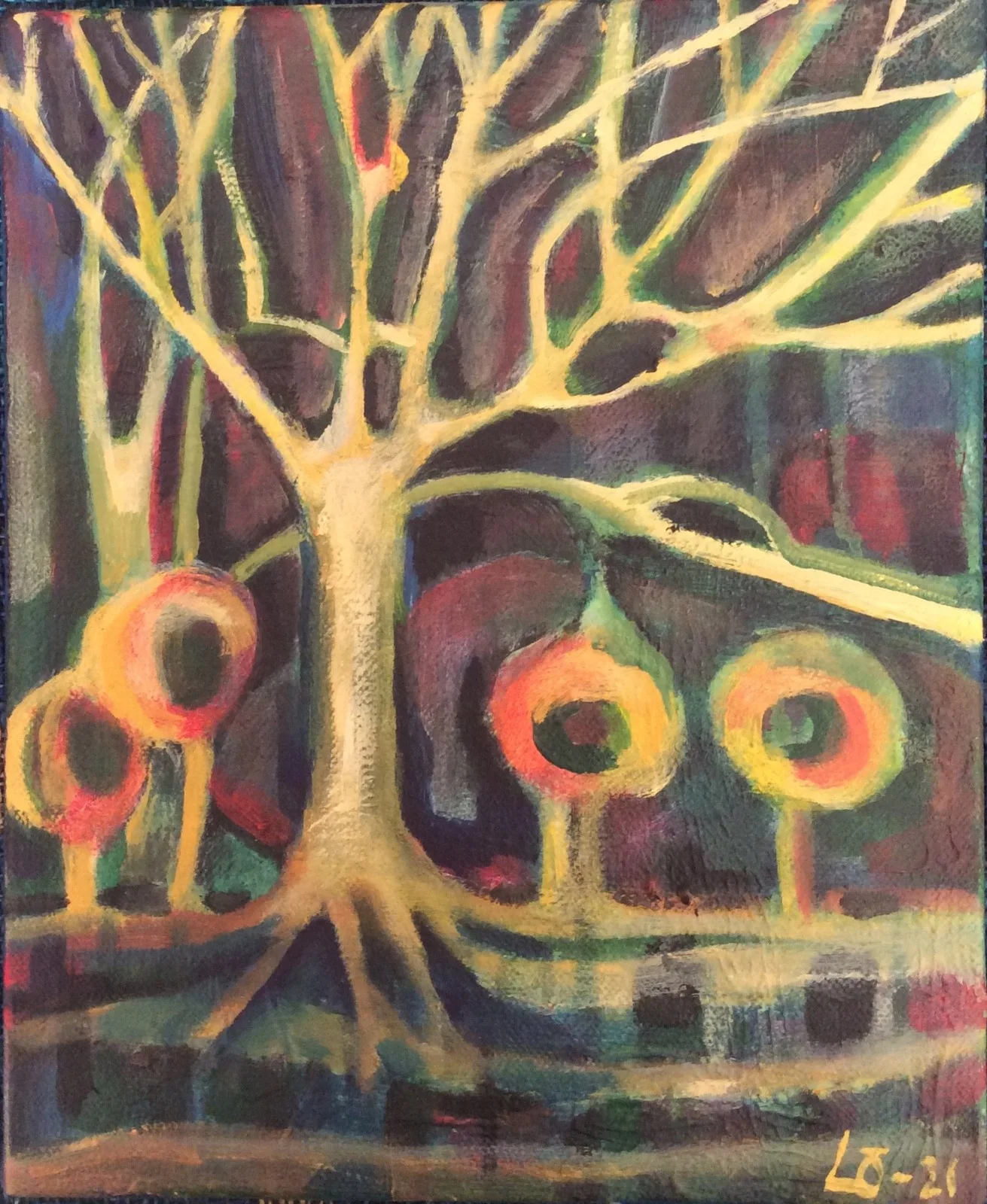 Akrylmålning Träd av Lena Öhman