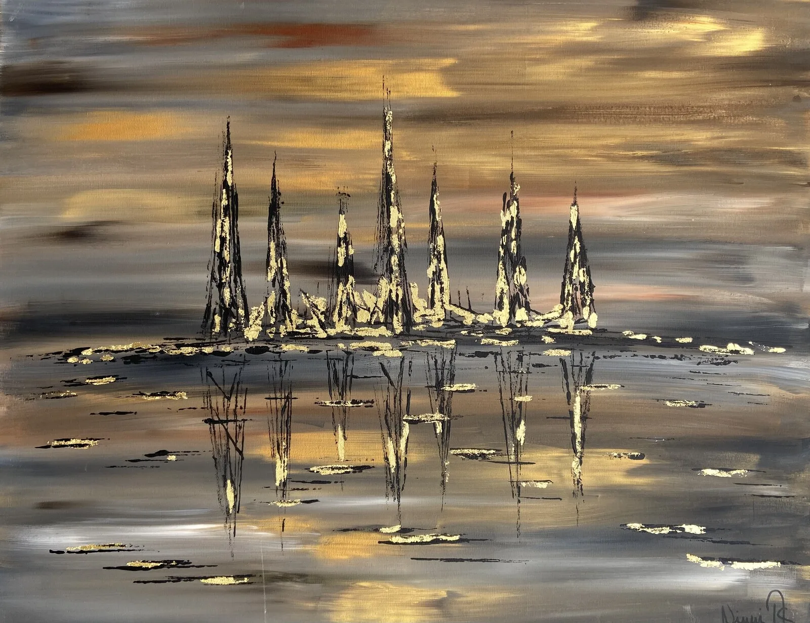 Akrylmålning The Island av Ninni Andersson