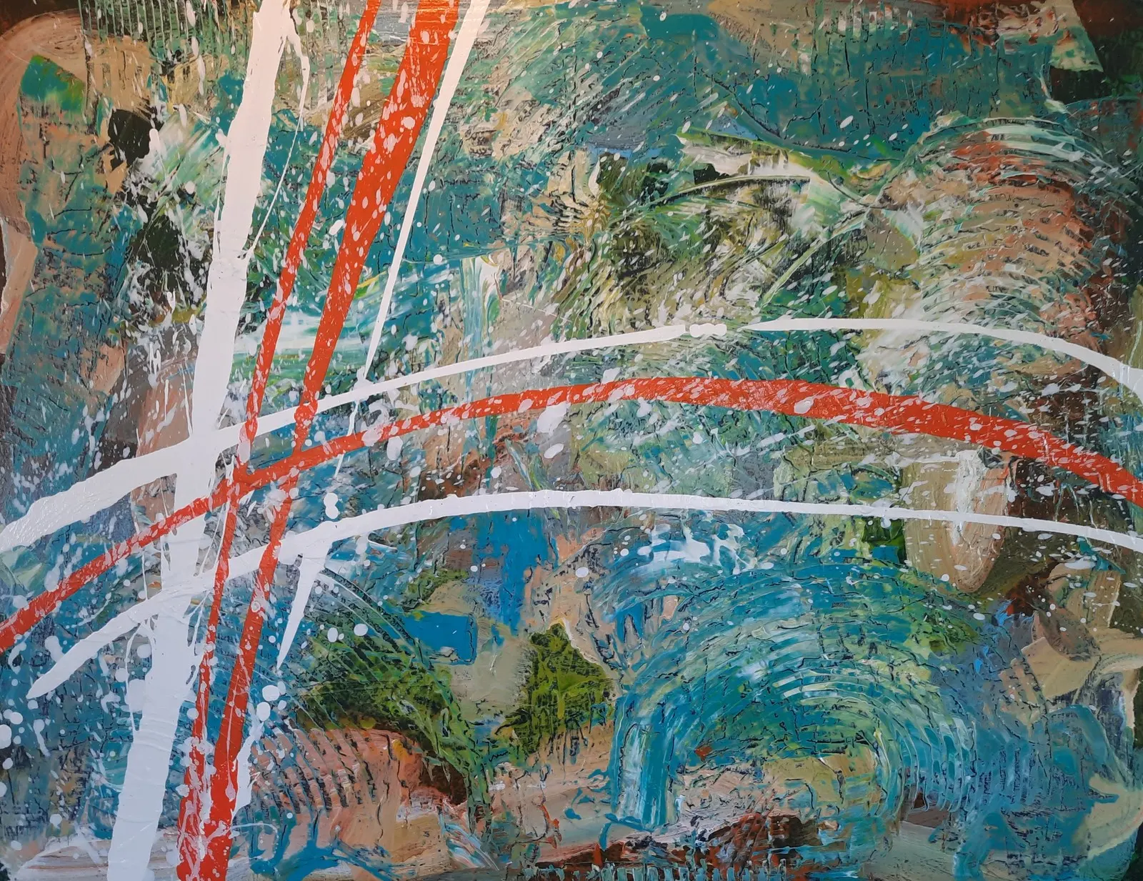 Akrylmålning Nr 319, Slipping away into the light of your inner meaning av Fredrik Bülow