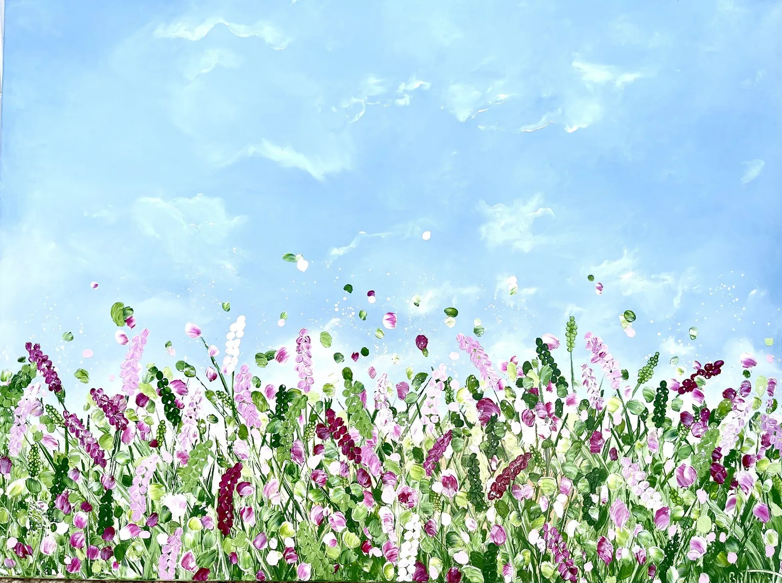 Akrylmålning CAMP THE FLEURS av Anna Artistockholm Brandt